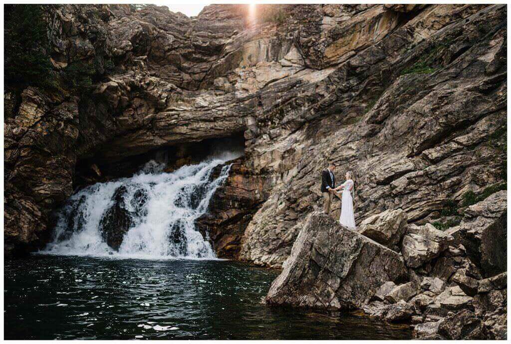 Glacier national park elopement, adventure elopement photographer