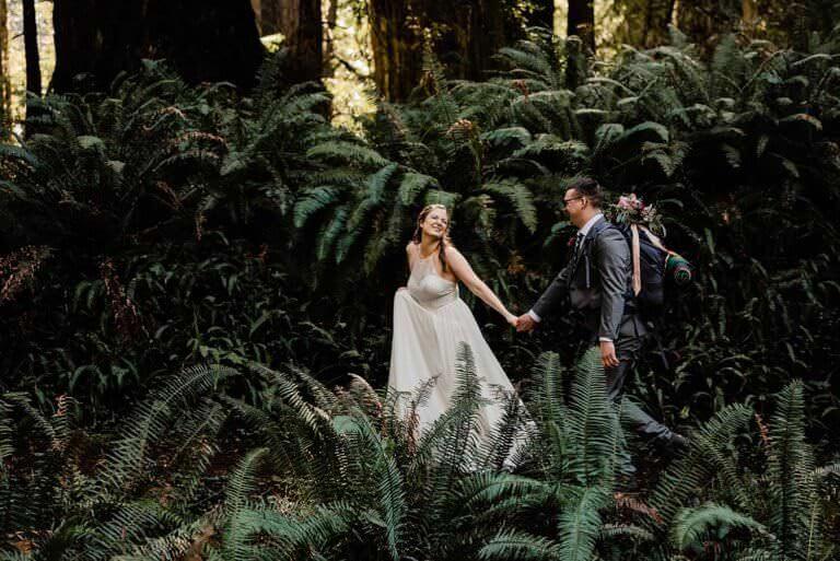 Redwoods elopement, adventure elopement photographer