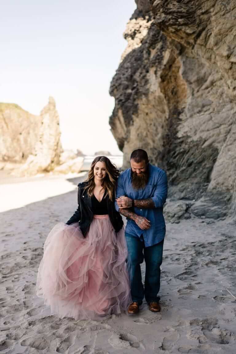 Bandon Face Rock Oregon Couples Session