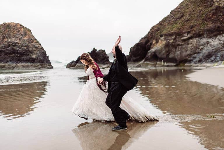 Pagan Inspired Oregon Coast Intimate Wedding