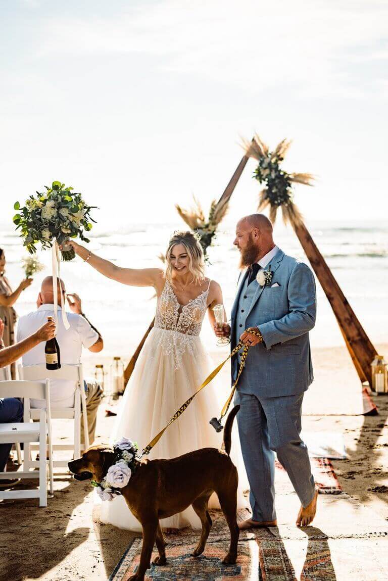 Sophisticated Boho Oregon Coast Intimate Wedding