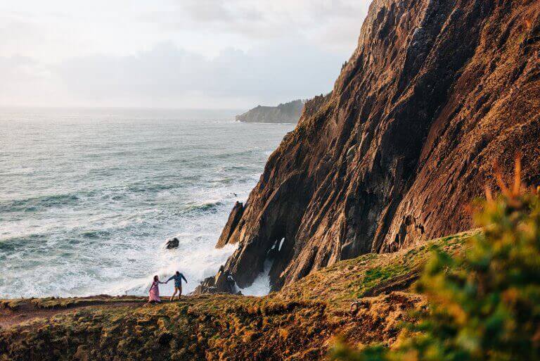 Oregon Coast Engagement Adventure Session