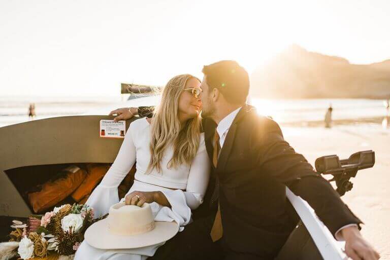 Stylish Oregon Coast Elopement & Boat Adventure at Cape Kiwanda