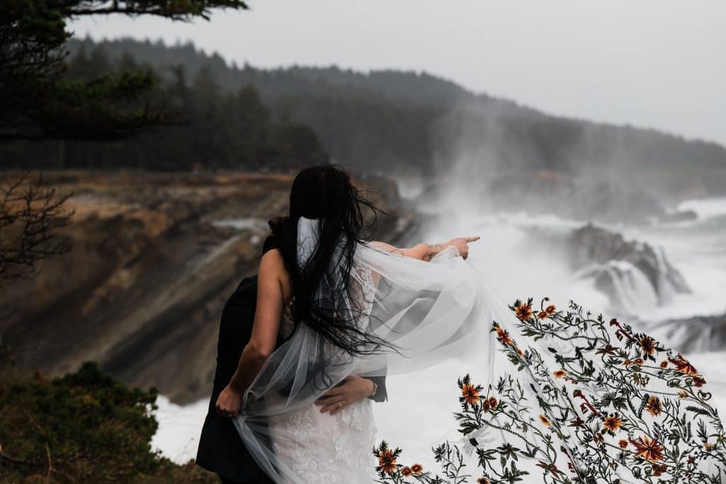 king tides elopement, shore acres elopement