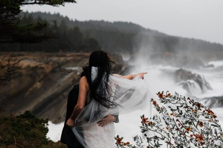 king tides elopement, shore acres elopement