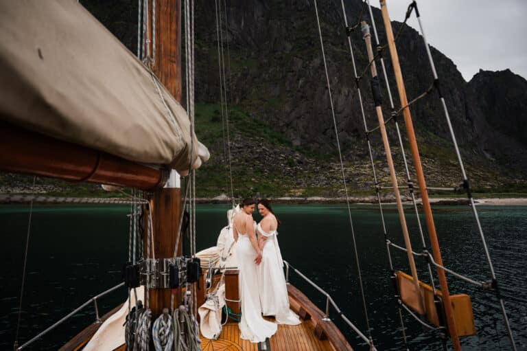 Sailboat Elopement in Norway’s Lofoten Islands